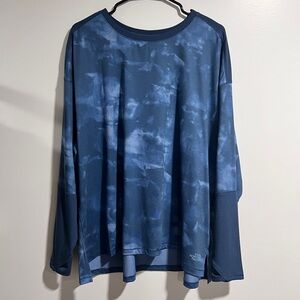 The North Face Dawn Dream Blue Tie Dye Long Sleeve Top